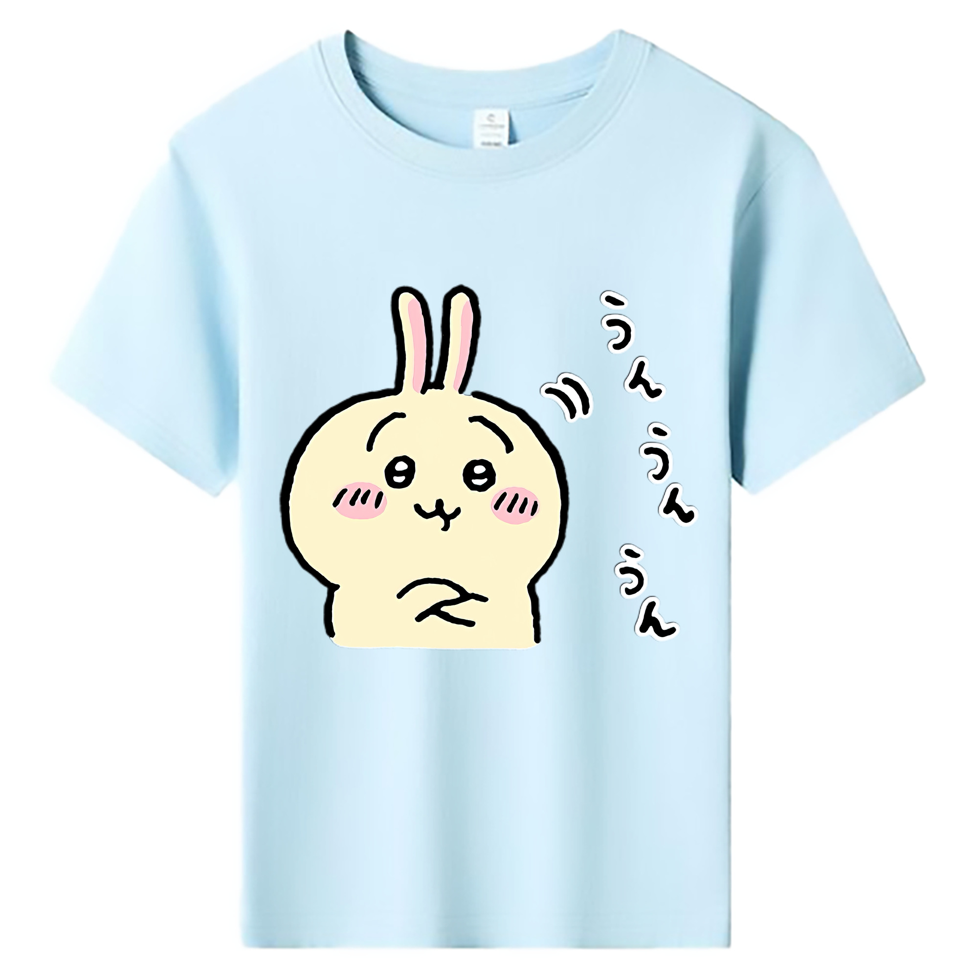 （画像用） ちいかわ うさぎ Chii-kawa usagi 綿100％キッズTシャツ（フロントプリント）